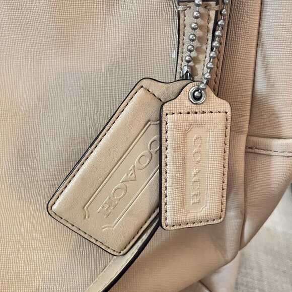 Coach Tan Diaper Baby Bag Tote Purse Pockets Changing Pad NO Shoulder Strap - Picture 5 of 16